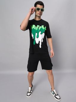 Griffel - Men Black Printed Co-Ord Set