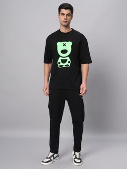 Griffel - Neon Bear Oversized Black Co-Ord Set