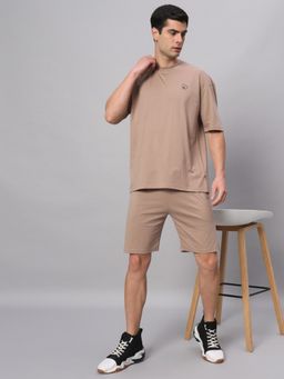 Griffel - Men Beige Oversized Co-Ord Set