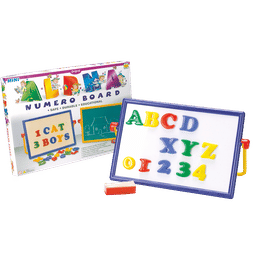 Zephyr - Mini Alpha Numero Board, Magnetic Alphabets, Writing Board for Kids Age 3+ Years