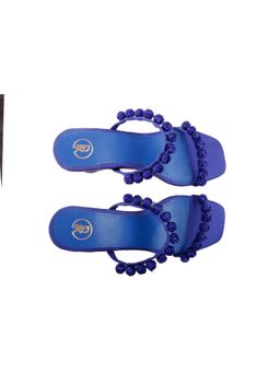 PREET KAUR - Blue Burano Block Heels