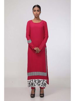 CHHAYA MEHROTRA - Stella Wine Kurta with Pant