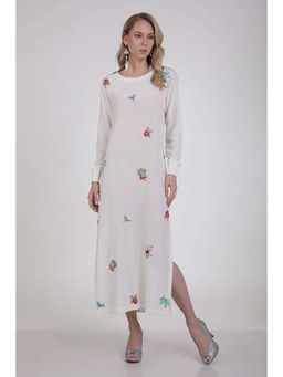 CHHAYA MEHROTRA - Hand Embroidered Ivory Layered Kurta