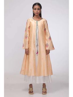 CHHAYA MEHROTRA - Layered Peach and Ivory Kurta