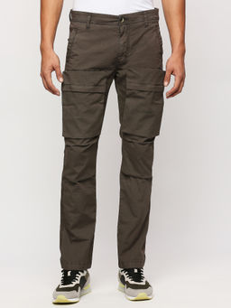 Pepe Jeans - Cash Brown Mid Rise Slim Fit Cargo Pants