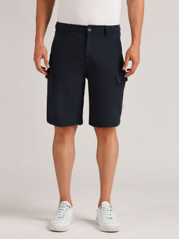 Pepe Jeans - Zerot Cotton Linen Cargo Shorts Navy Blue
