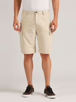 Pepe Jeans - Zerot Cotton Linen Cargo Shorts Beige