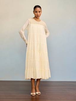 Ritu Kumar - Ahram Beige Ecru Dress