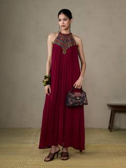 Ritu Kumar - Alpana Maroon Dress