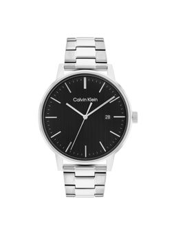 Calvin Klein - Linked Bracelet For Him Quartz Black Round Dial Mens Watch - 25200053