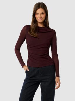Forever New - Raegan Ruched Mesh Top