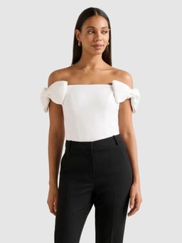 Forever New - Evelyn Bow Bardot Crop Top