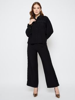 Madame - Rayon Lace Black Co-Ord Set