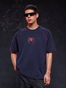 The Souled Store - Official Marvel Spider-Man: Red Spidey Men Oversized T-Shirts