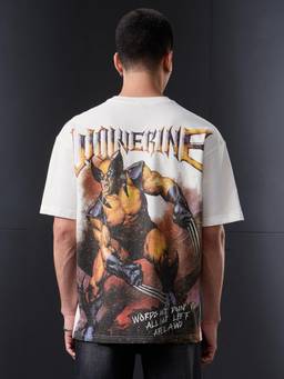 The Souled Store - Official Marvel Wolverine: Steel Claw Men Oversized T-Shirts