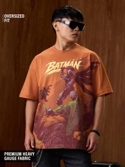 The Souled Store - Official DC: Batman Vs Bane Men Oversized T-Shirts