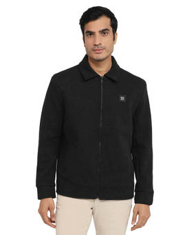 ColorPlus - Regular Fit Dark Grey Solid Jacket