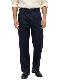 ColorPlus - Comfort Fit Solid Dark Blue Trouser
