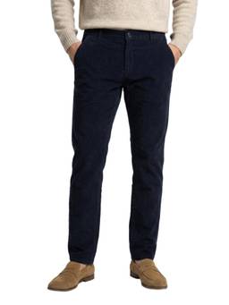 ColorPlus - Slim Fit Self Design Dark Blue Trouser