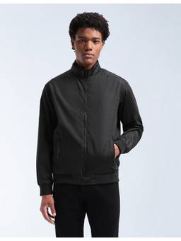Flying Machine - Mens Solid Regular Fit Bomber Jacket