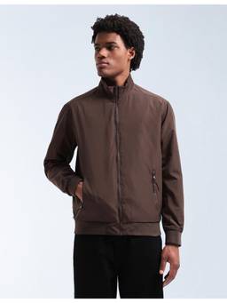 Flying Machine - Mens Solid Regular Fit Bomber Jacket