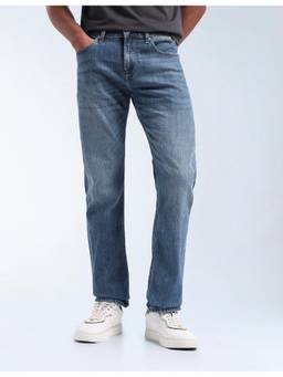 Flying Machine - Mens F-Jango Straight Fit Whiskered Jeans