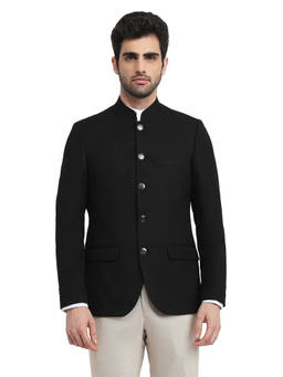 Raymond - Regular Fit Solid Black Blazer