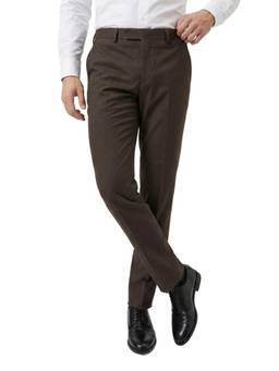 Raymond - Slim Fit Structure Dark Brown Trouser