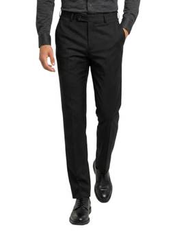 Raymond - Slim Fit Solid Black Trouser