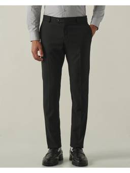 Reid & Taylor - Mens Solid Poly Viscose Elastane Slim Fit Formal Trousers
