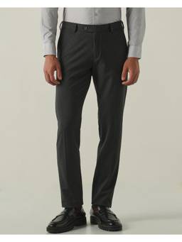 Reid & Taylor - Mens Solid Poly Viscose Elastane Slim Fit Formal Trousers