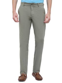 Parx - Tapered Fit Solid Medium Green Trouser