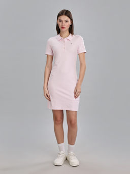 Tommy Hilfiger - Womens Pink Solid Dress
