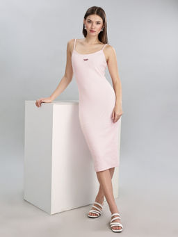 Tommy Hilfiger - Womens Pink Solid Dress