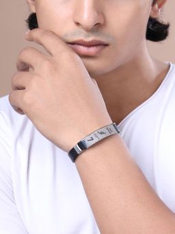 Yellow Chimes - Men Silver-Plated Link Bracelet