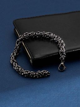 Yellow Chimes - Men Black Rhodium-Plated Link Bracelet