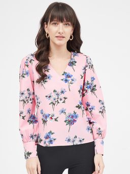 Kibo - Pink Polyester Top