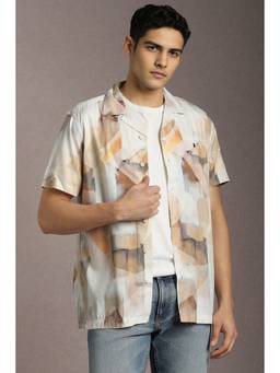 Louis Philippe - Men Multi Slim Fit Print Half Sleeves Casual Shirt