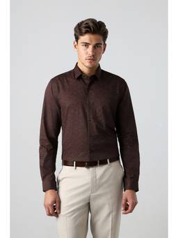 Peter England - Men Brown Slim Fit Shirt