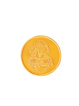 Swarnavarsham - Muthoot Pappachan Bis Hallmarked 22Kt 916 Ganesha Gold Coin 5 Gm