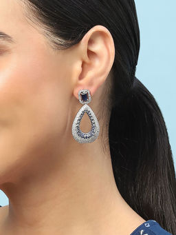 Biba - Women Navy Blue Brass Earrings