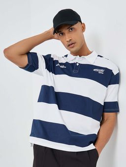 Styli - Men Oversized Fit Rugby Polo T-Shirt
