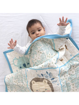 TIDY SLEEP - Unisex Blue Solid Blanket