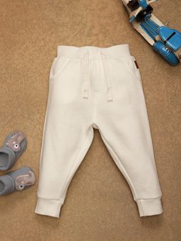 One Friday - Off White Solid Joggers