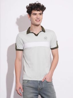 Being Human - Men Sky Blue Polo Neck T-Shirt