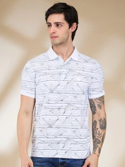 Being Human - Men White Polo Neck T-Shirt