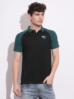 Being Human - Men Black Polo Neck T-Shirt