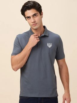 Being Human - Men Grey Polo Neck T-Shirt