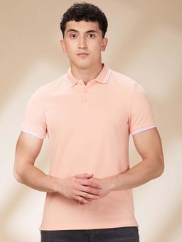 Being Human - Men Peach Polo Neck T-Shirt