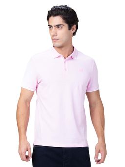 Being Human - Men Light Pink Polo Neck T-Shirt